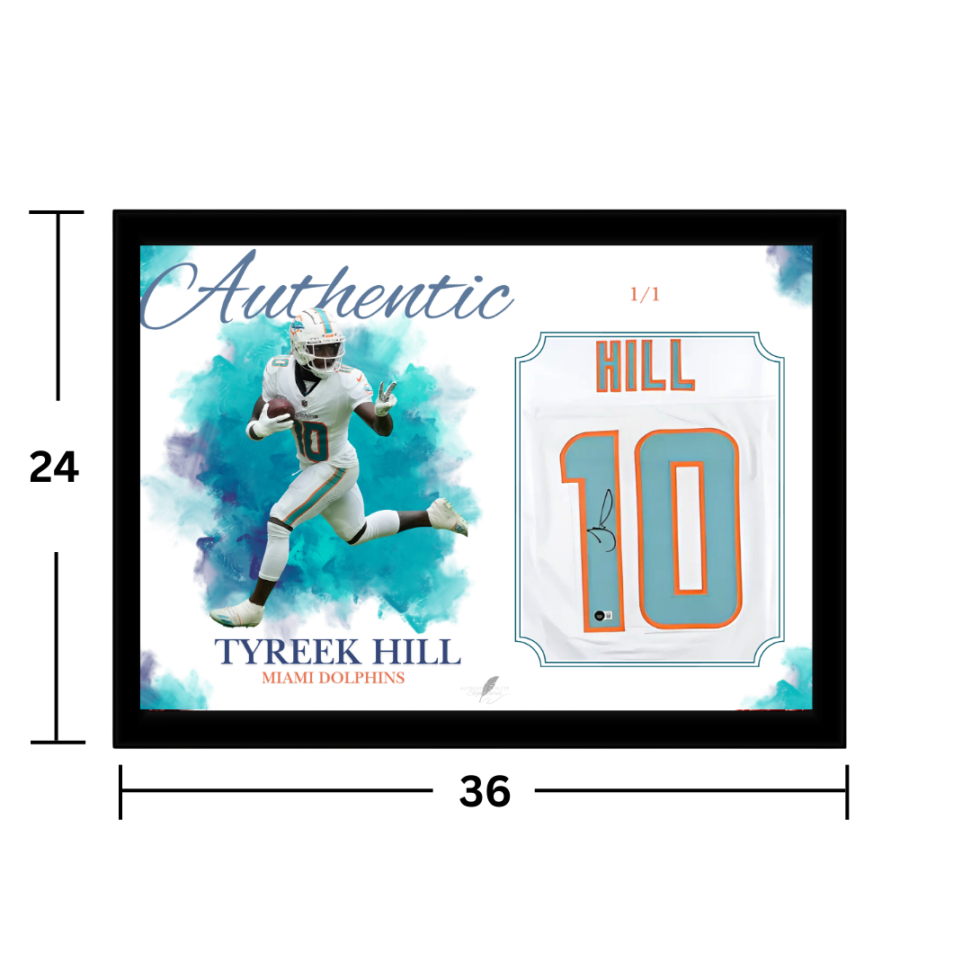 Tyreek Hill Signed and Framed Jersey