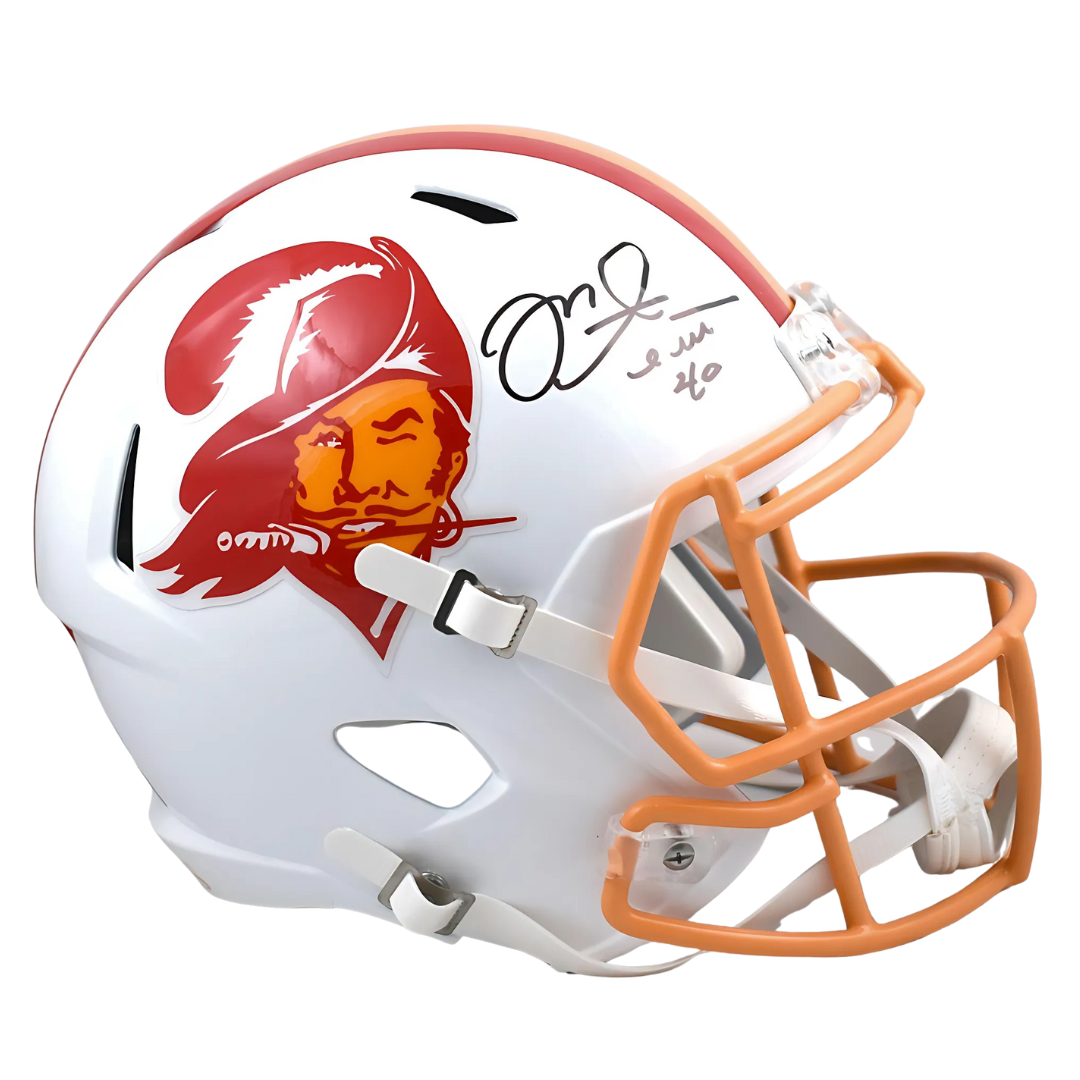 Mike Alstott Autographed Full sized Throwback Tampa Bay Helmet