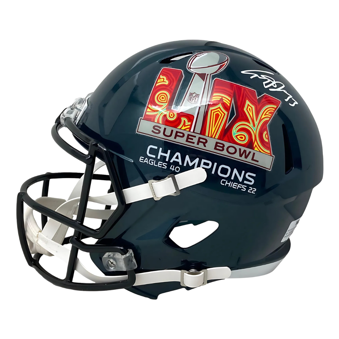 Cooper DeJean Autographed Eagles Full Sized Super Bowl LIX Helmet