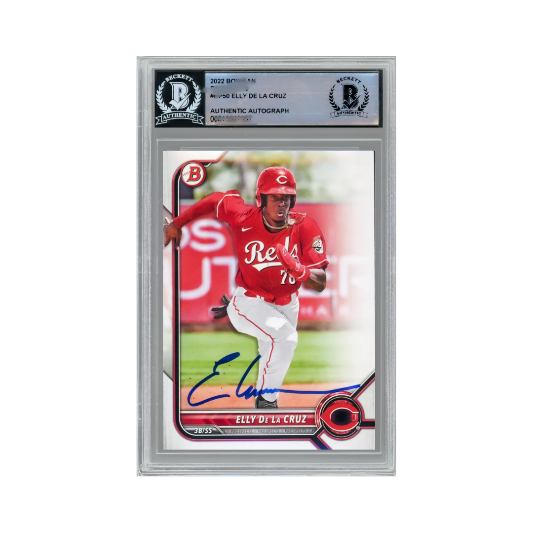 Elly De La Cruz Autographed 2022 Bowman Rookie Card