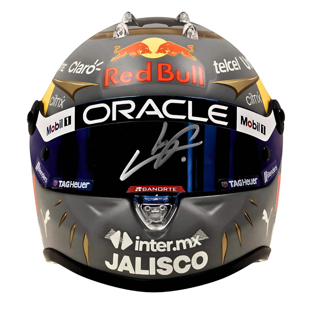 Sergio "Checo" Perez Signed Red Bull "Disney Black Panther" 1:2 Scale Racing Helmet