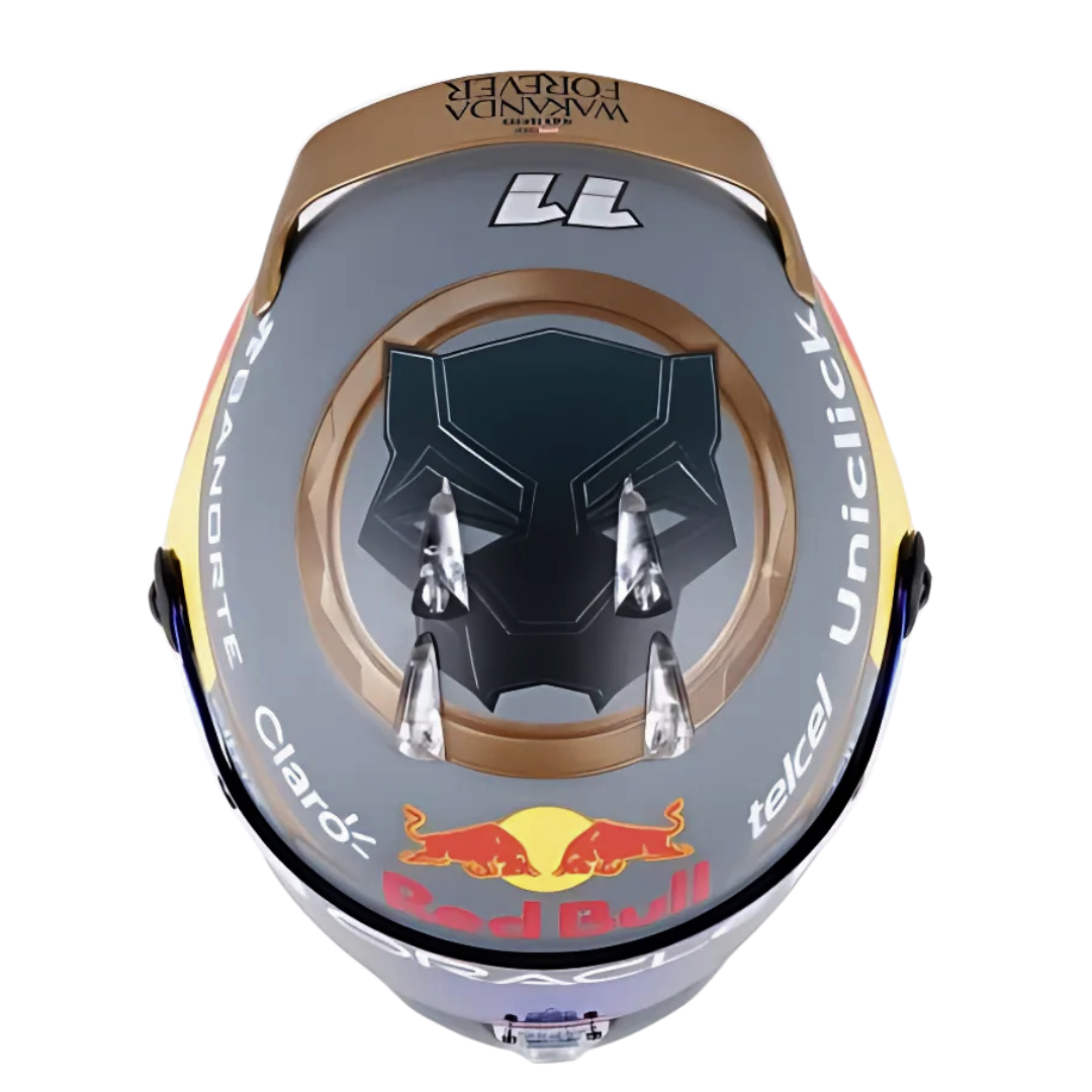 Sergio "Checo" Perez Signed Red Bull "Disney Black Panther" 1:2 Scale Racing Helmet