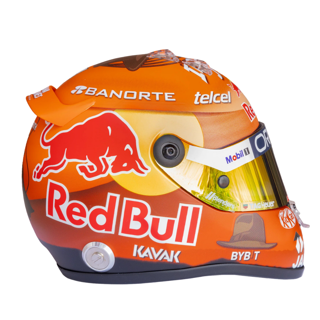 Sergio "Checo" Perez Signed Red Bull "Disney Indiana Jones" 1:2 Scale Racing Helmet