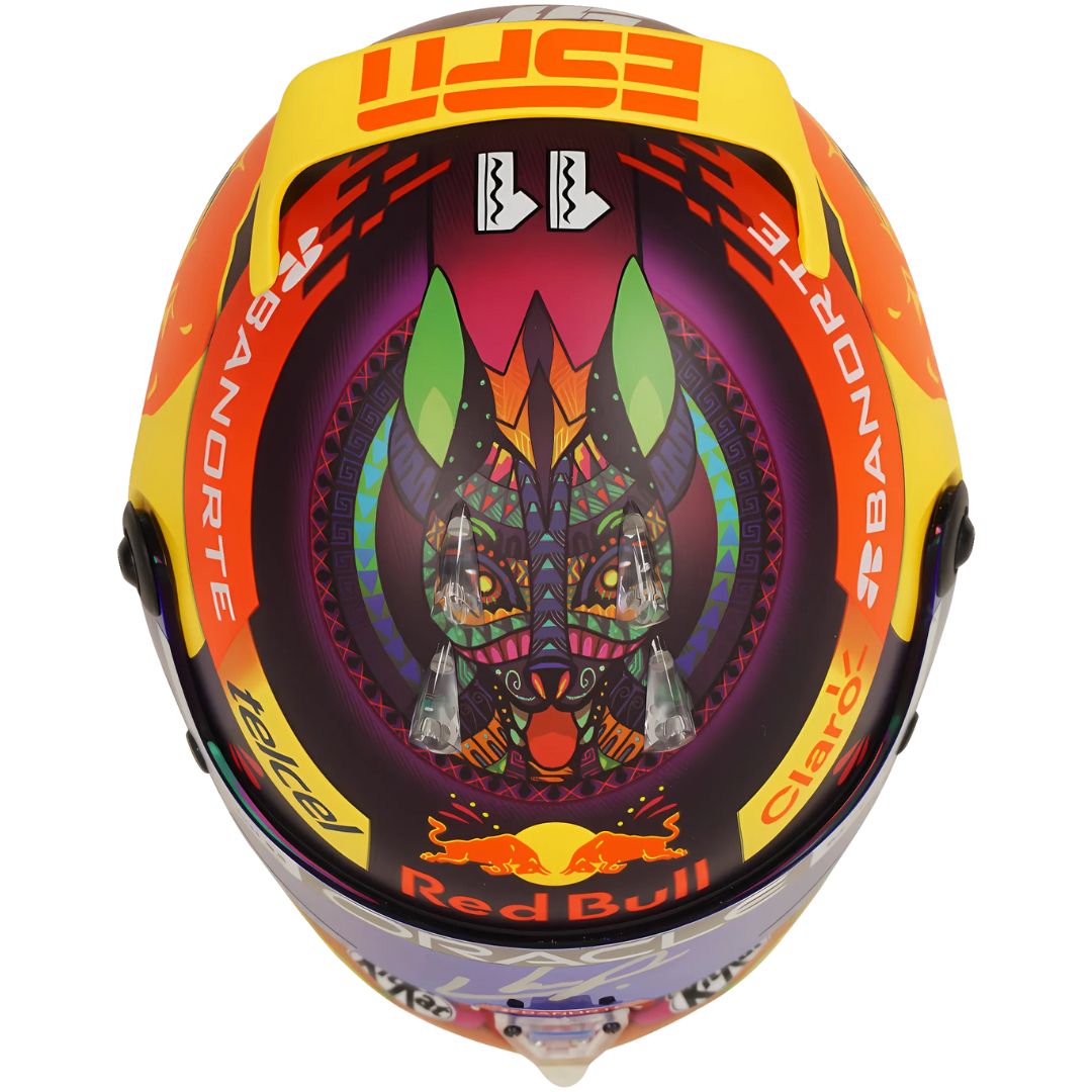 Sergio Perez Signed Mexico City 2023 1:2 Scale Racing Helmet