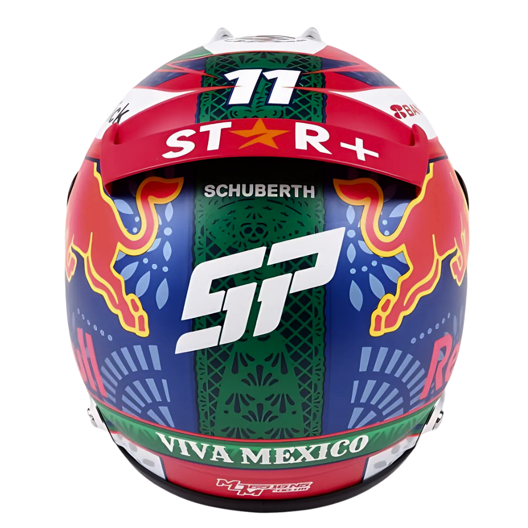 Sergio "Checo" Perez Signed Mexico 2022 1:2 Scale Racing Helmet