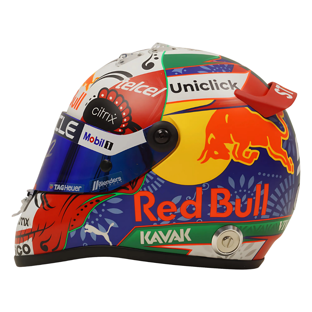 Sergio "Checo" Perez Signed Mexico 2022 1:2 Scale Racing Helmet