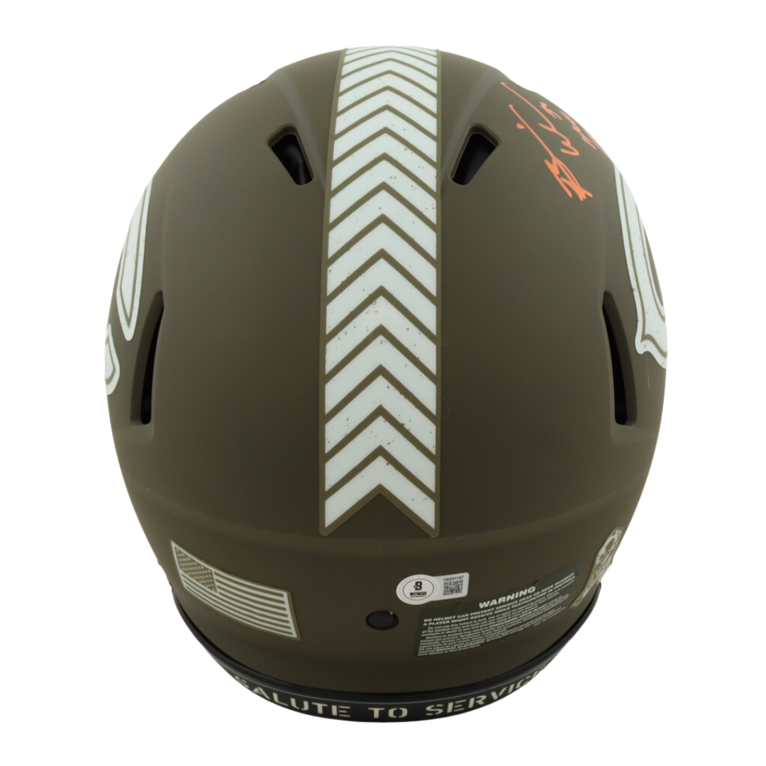 Brian Urlacher Signed Bears Full-Size Salute to Service Helmet