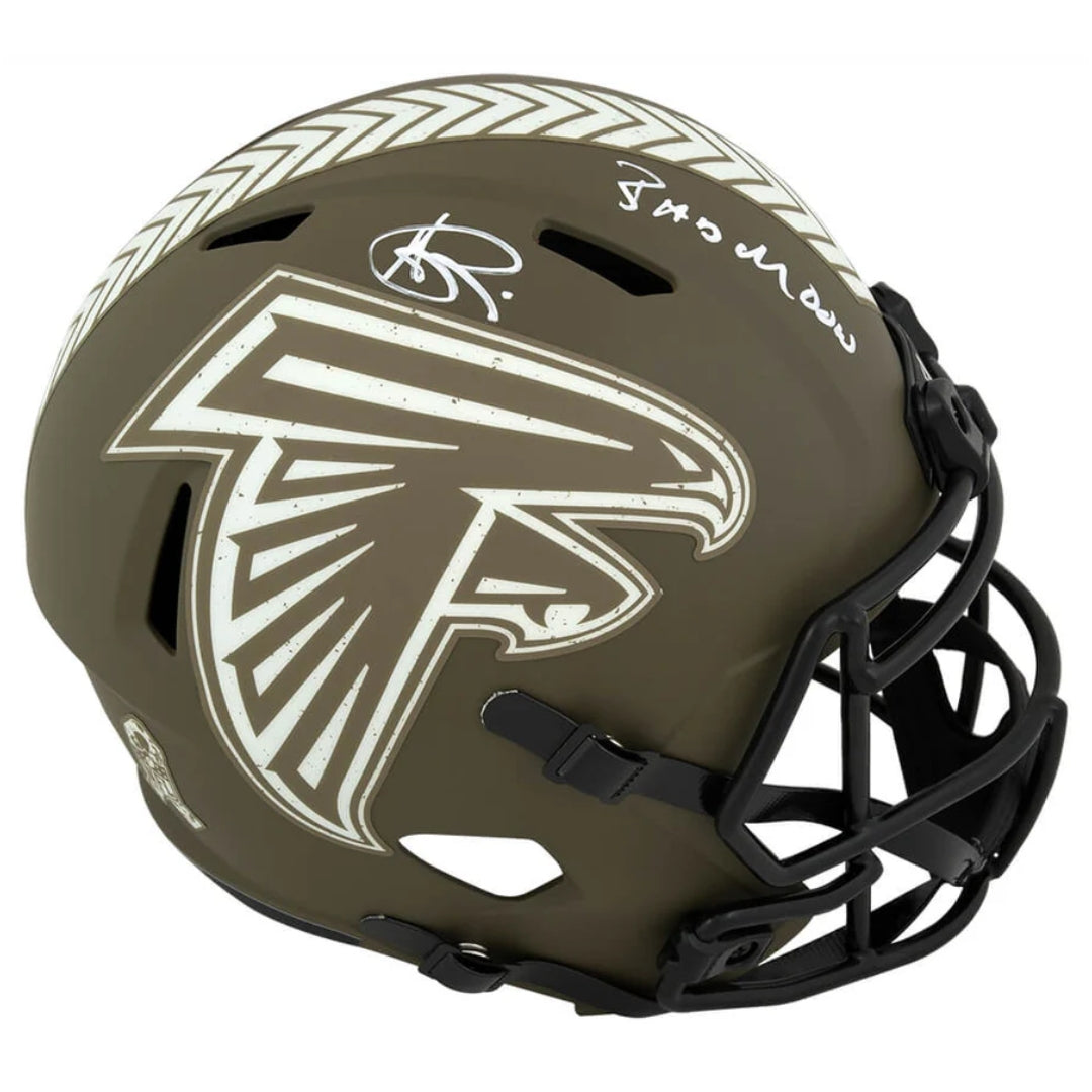 Andre Rison Autographed Full Sized Salute to Service Helmet