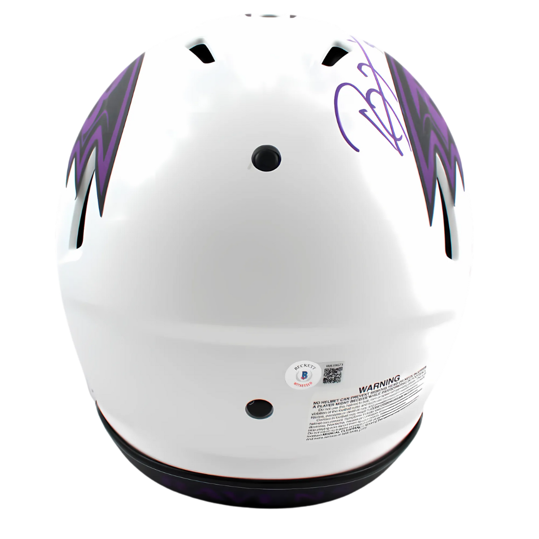 Ray Lewis & Ed Reed Signed Baltimore Ravens Lunar Authentic Helmet