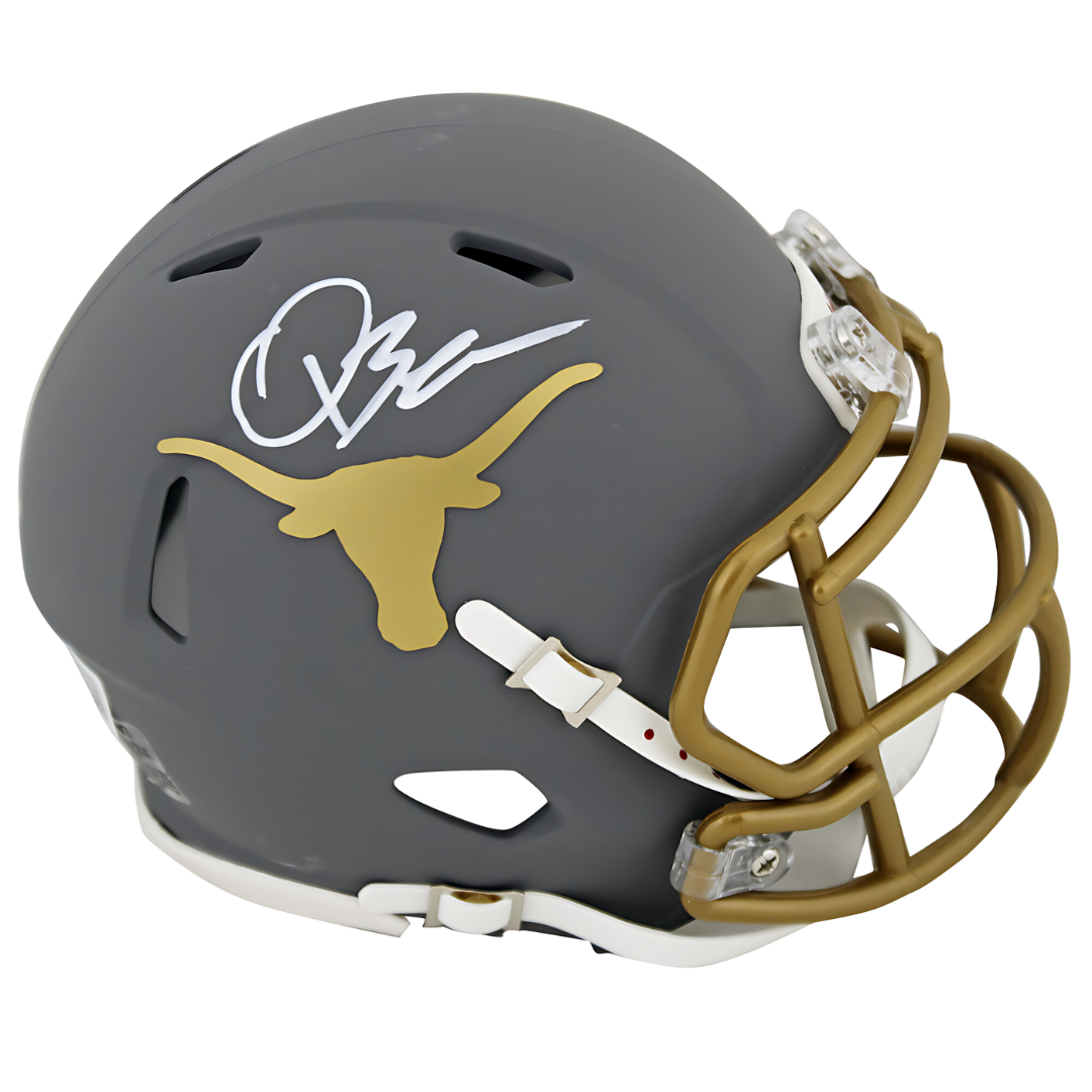 Quinn Ewers Signed Texas Longhorns Mini Helmet