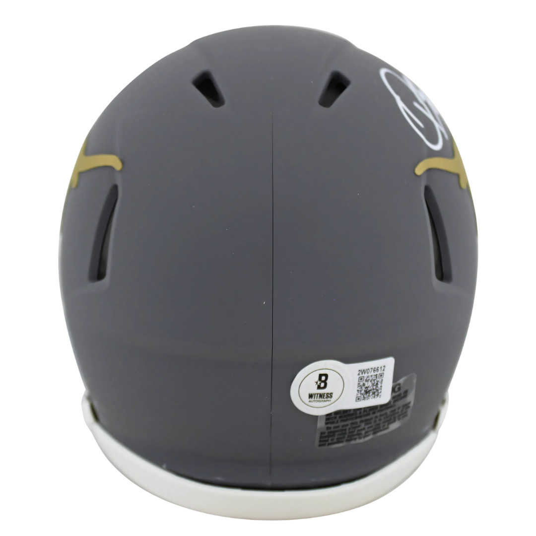 Quinn Ewers Signed Texas Longhorns Mini Helmet