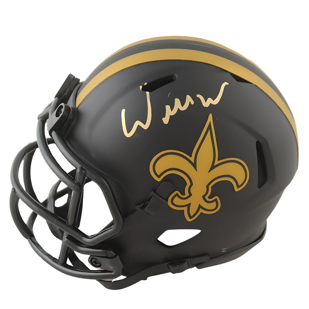 Willie Roaf Signed Saints Mini Helmet Inscribed "HOF 2012"