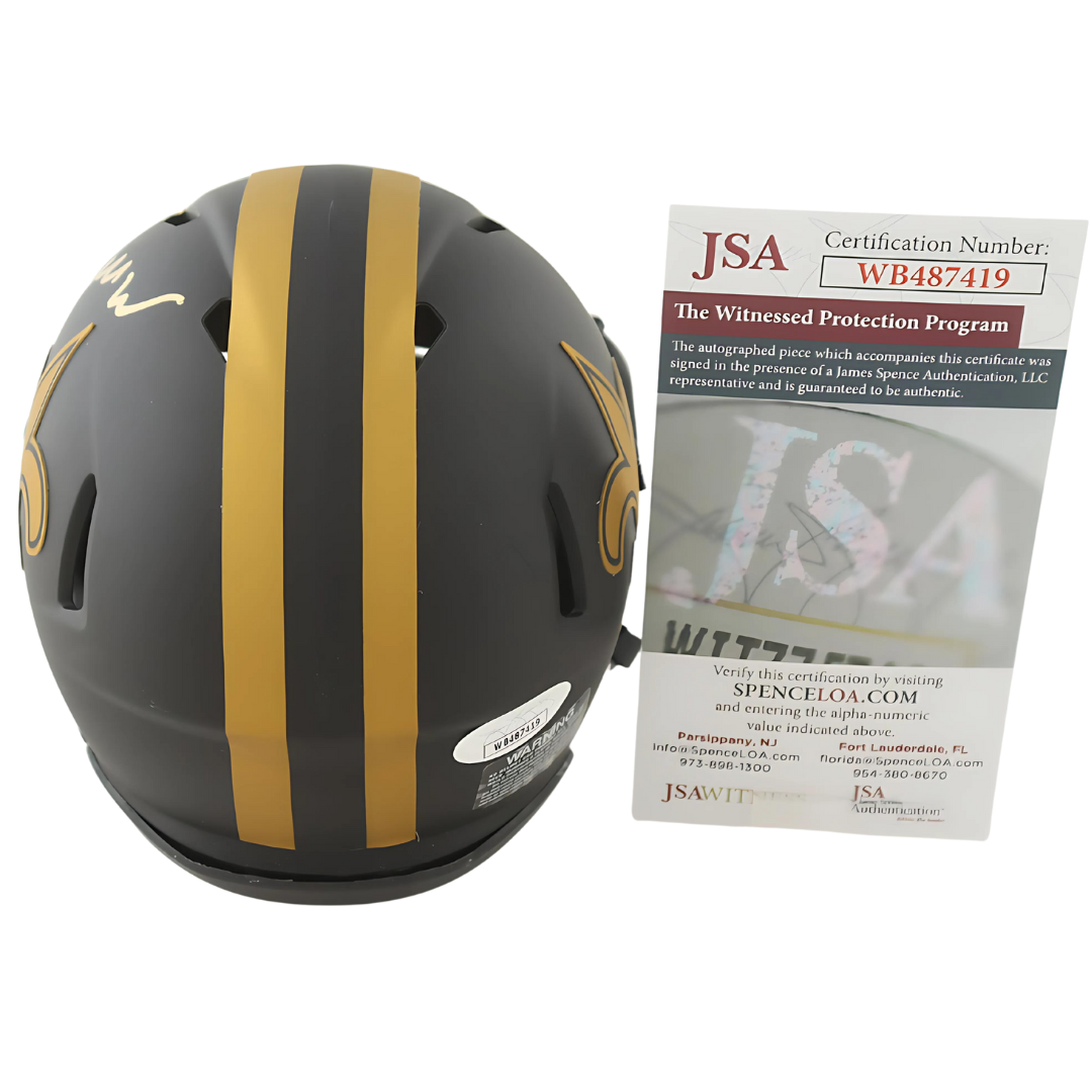 Willie Roaf Signed Saints Mini Helmet Inscribed "HOF 2012"