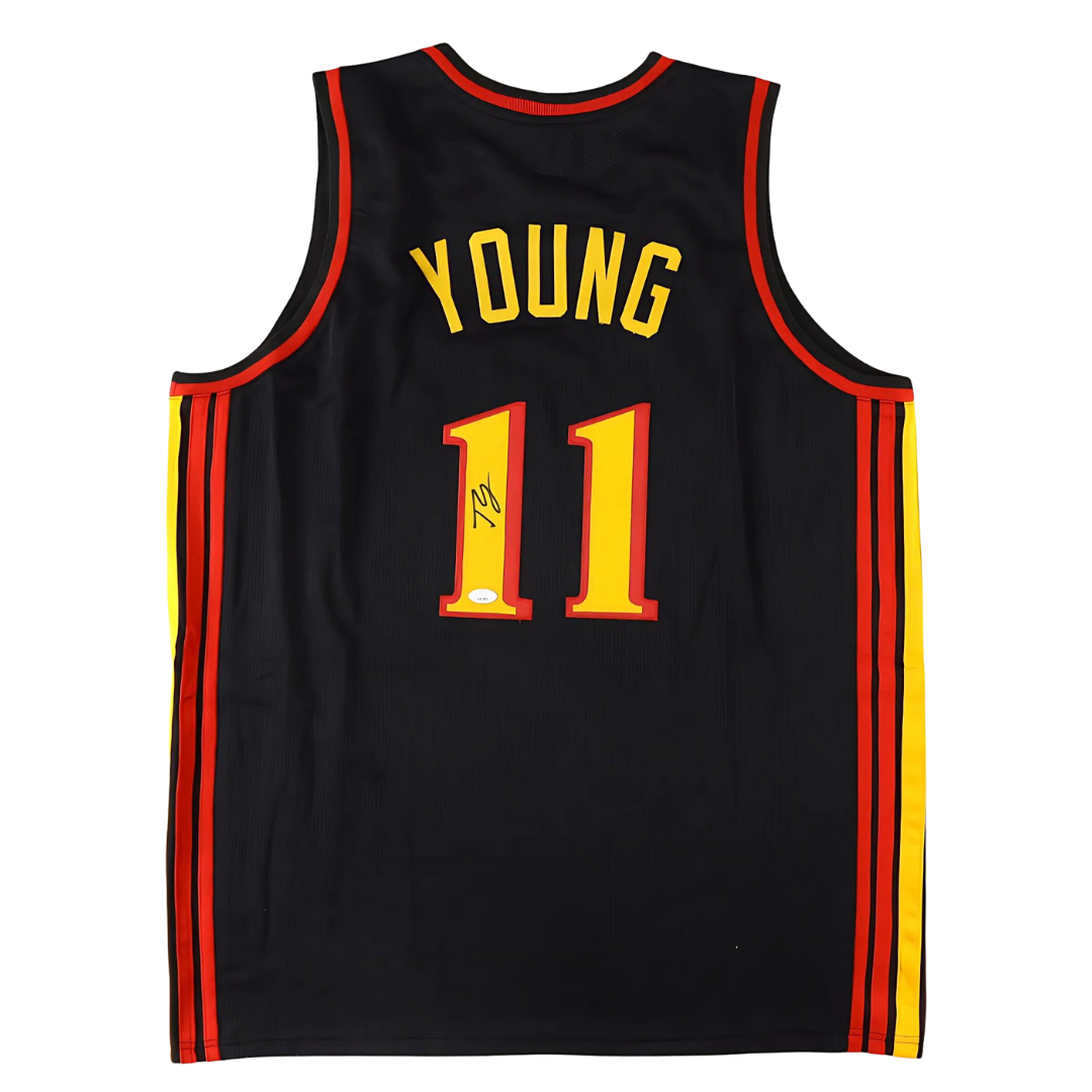 Framed Trae Young Signed Jersey
