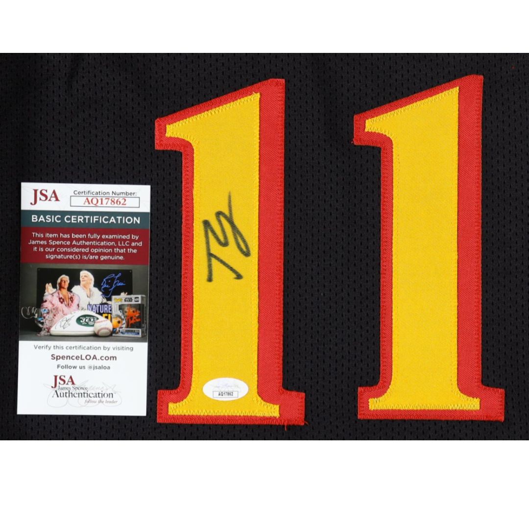 Framed Trae Young Signed Jersey