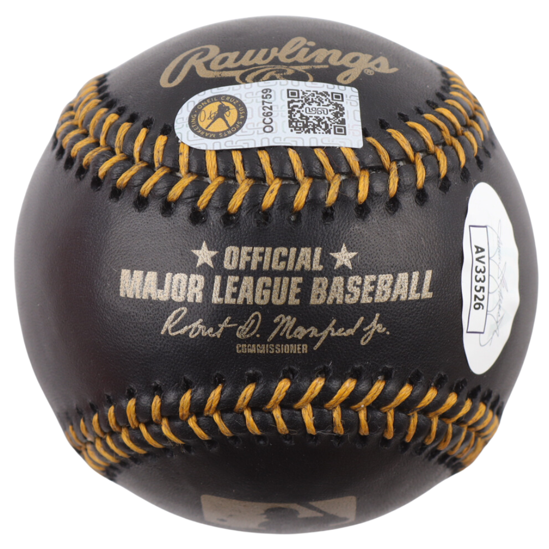 Oneil Cruz Signed Baseball Inscribed "MLB Debut 10-2-21"