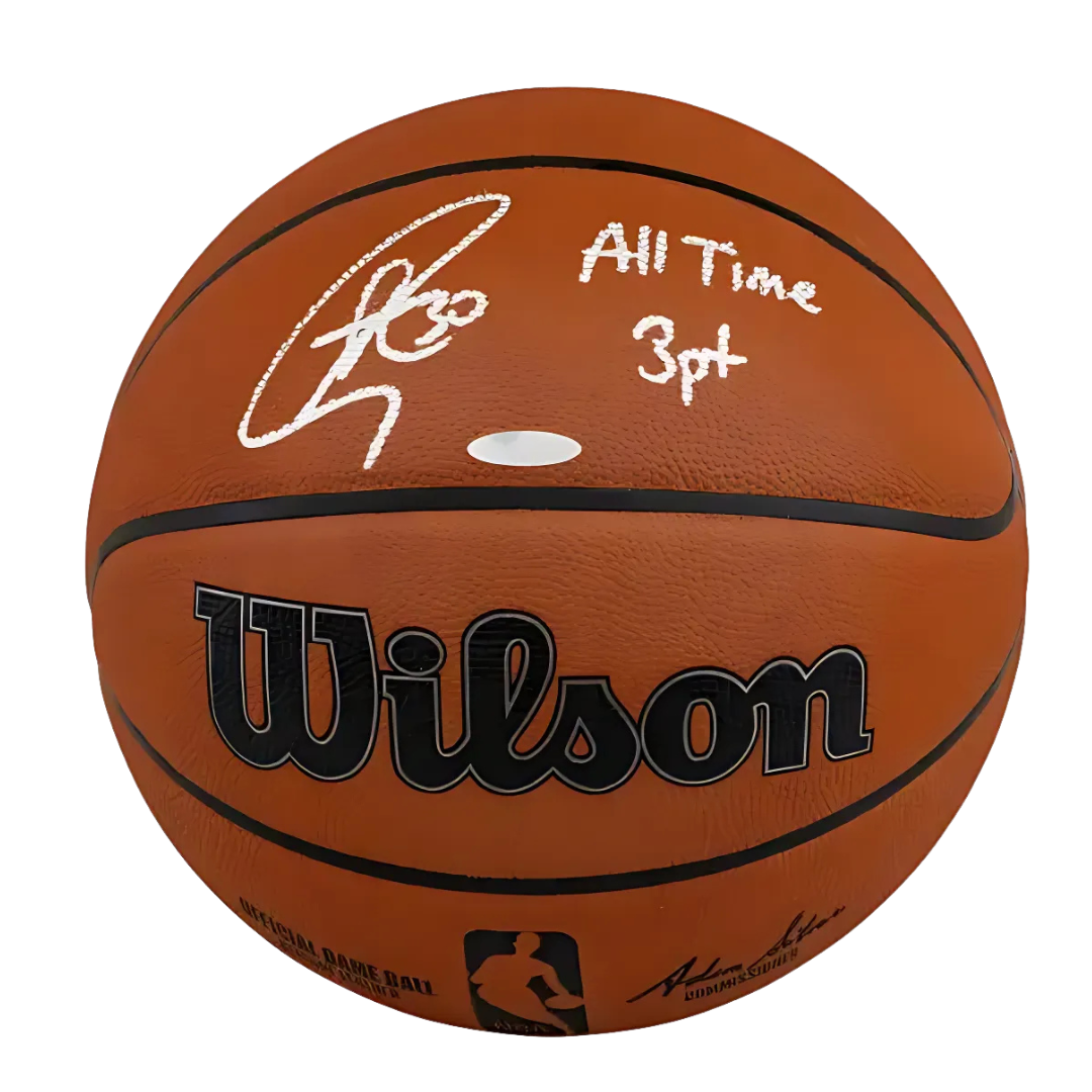 Stephen Curry Signed and Inscribed “All-Time 3pt” Official Game Ball
