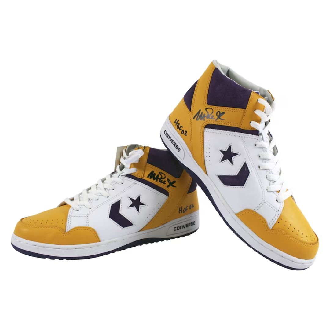 Lakers Magic Johnson Signed Converse Weapon Shoes w/Box