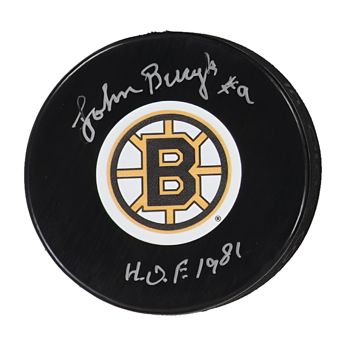 Johnny Bucyk Hand-Signed Bruins Hockey Puck