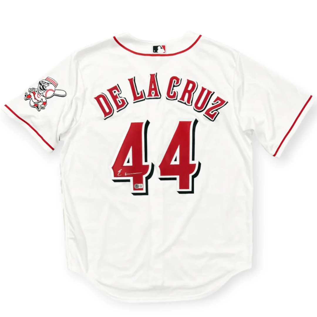 Elly De La Cruz Autographed Reds Home Nike Jersey