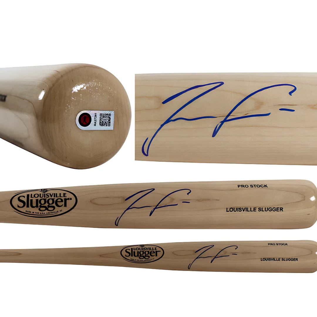Ronald Acuna Jr. Signed Blonde Louisville Slugger Bat