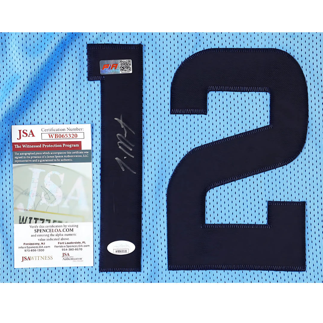 Framed Ja Morant Signed Memphis Jersey