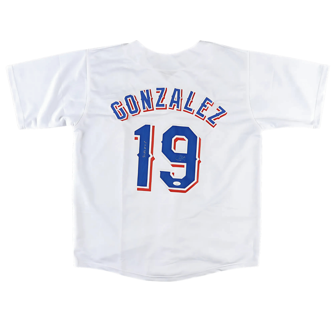 Juan González Signed White Texas Jersey