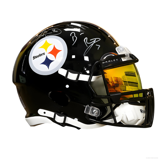 Ben Roethlisberger & Hines Ward Dual-Signed Steelers Authentic Helmet – The Crown Collection