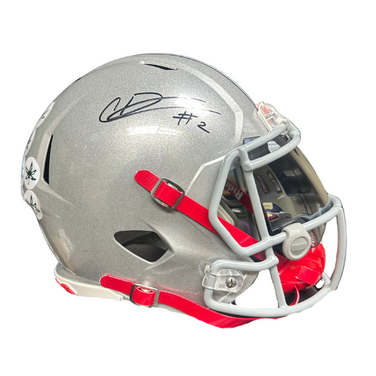 Caleb Downs Autographed Ohio State Buckeyes Helmet - The Crown Collection