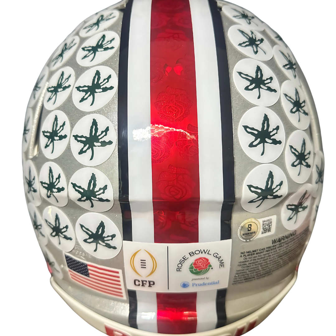 Jeremiah Smith Signed Authentic 2024 Ohio State Rose Bowl Helmet - The Crown Collection: