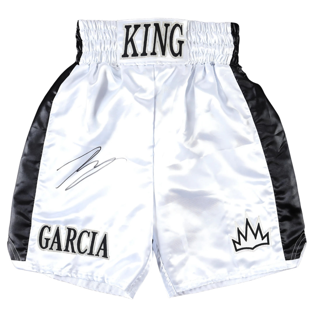 Ryan Garcia Autographed Boxing Trunks "KingRy" Legacy Edition White