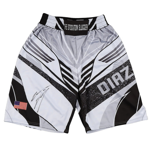 Nate Diaz Autographed MMA Fight Shorts "Stockton Slugger" Edition