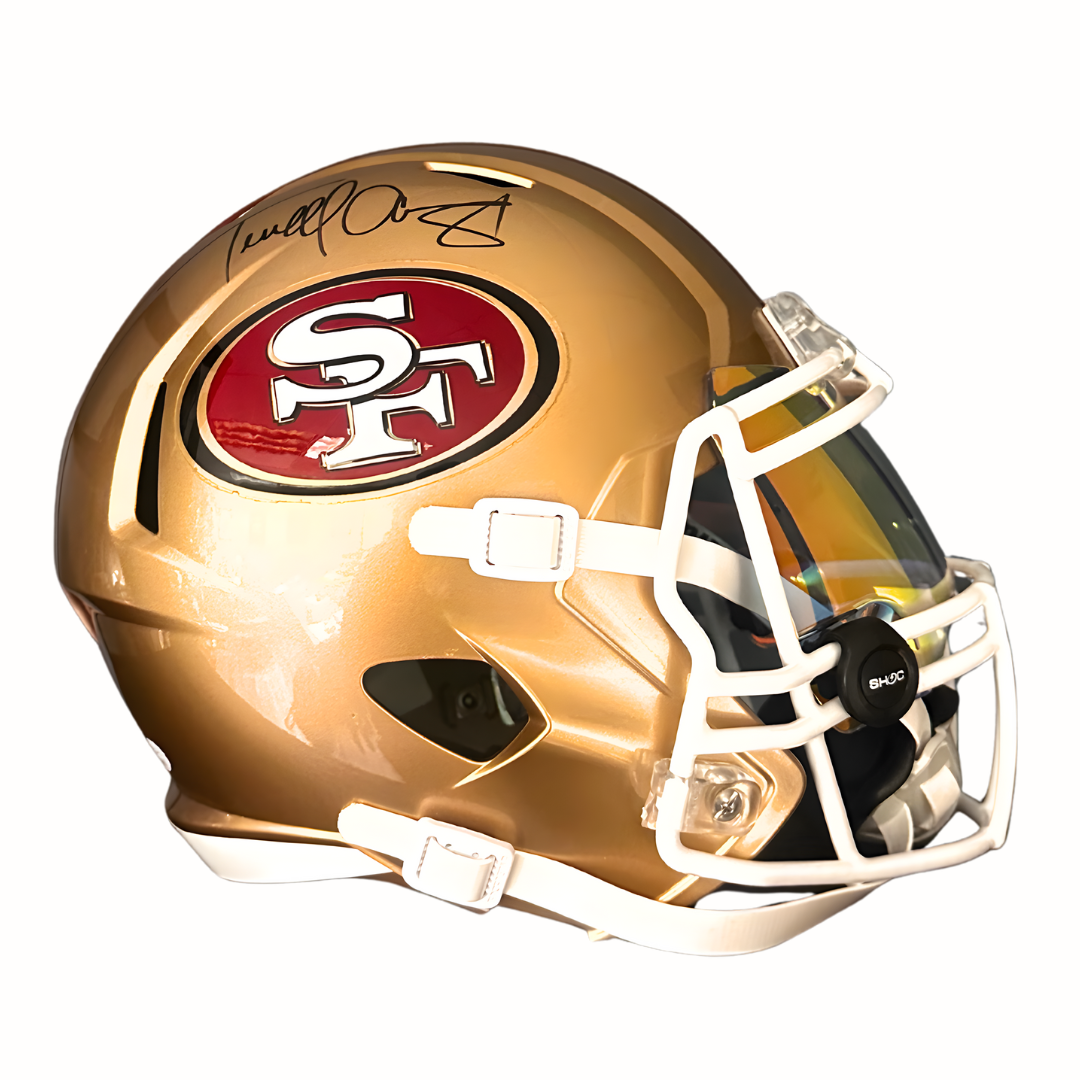 Terrell Owens autographed 49ers helmet - The Crown Collection
